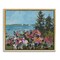 Stupell Industries Coastal Flowers with Seascape Floating Frame By JANE SLIVKA